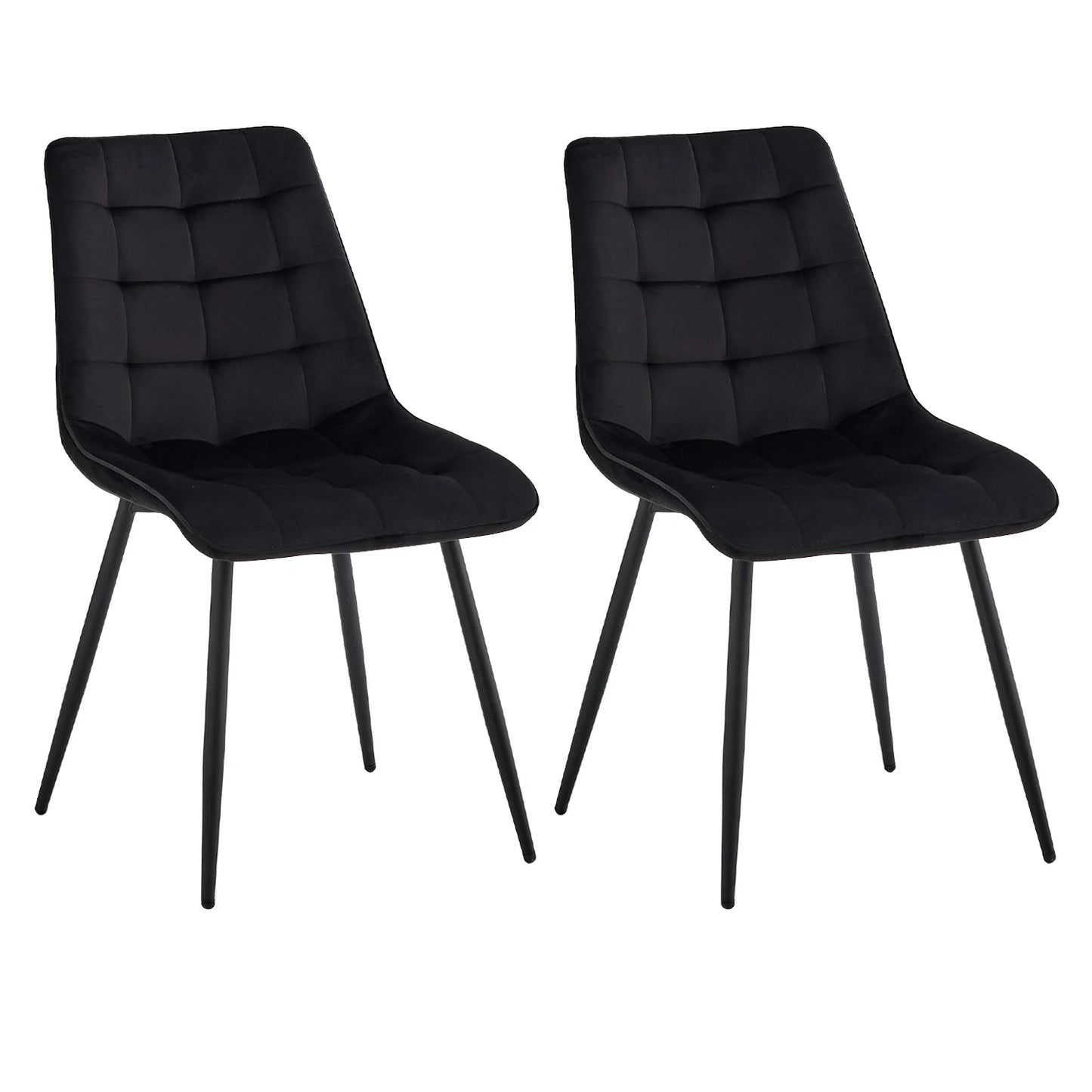 Chaise Florence — velours, métal, design contemporain, lot de 6