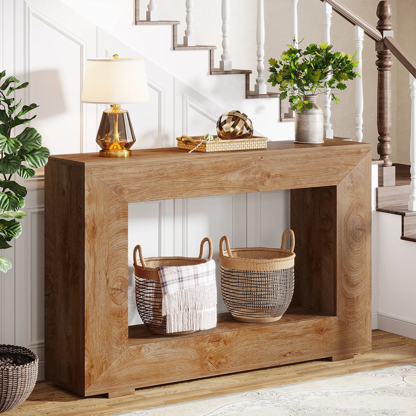 Console Edmond — métal, style industriel, rangement intégré