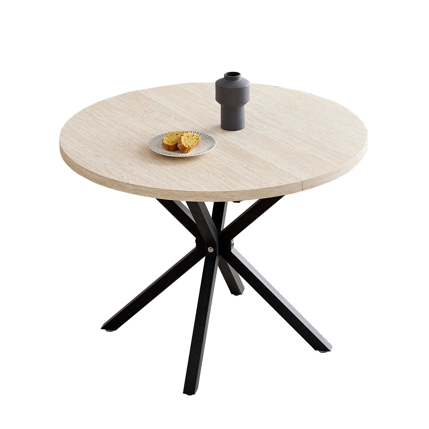 Bureau Odile — bois massif, style nordique, ronde