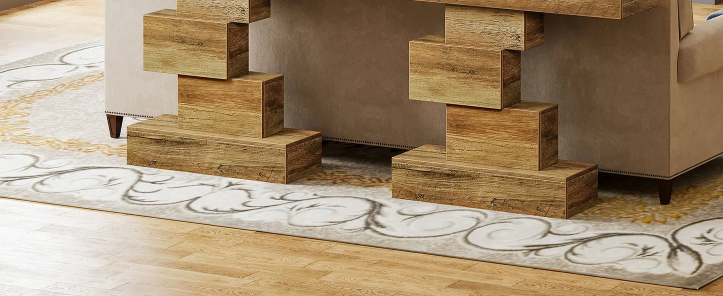 Console Jeanne — bois, métal, style industriel