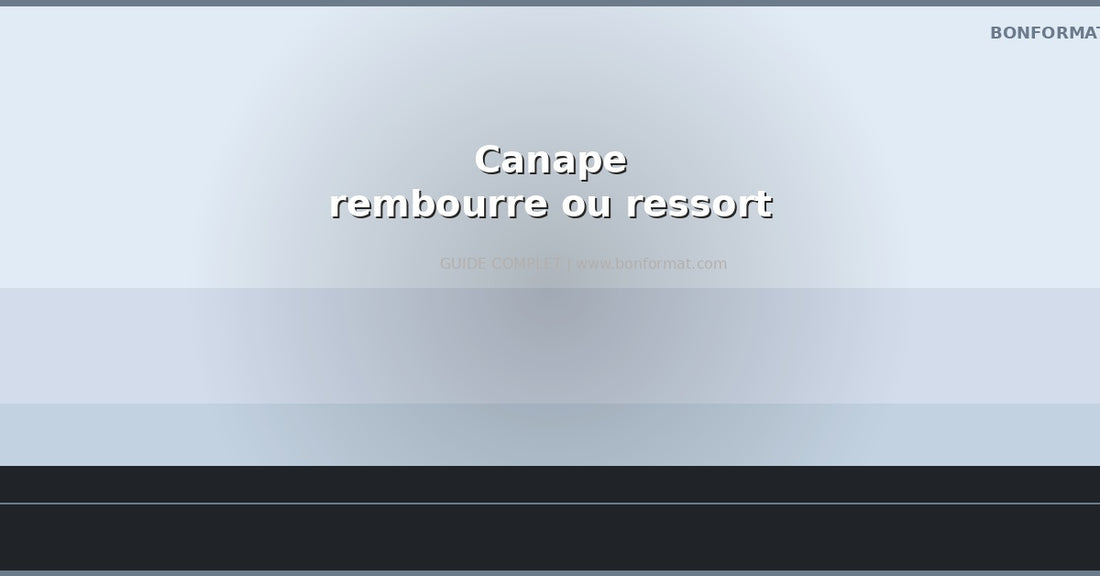 Canape rembourre ou a ressorts : quelle assise choisir ?