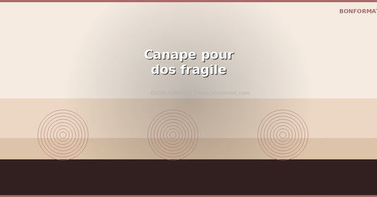 Canape pour dos fragile : comment choisir un bon maintien