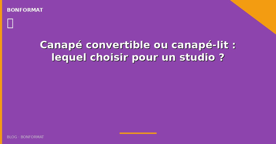 Canapé convertible ou canapé-lit : lequel choisir pour un studio ?