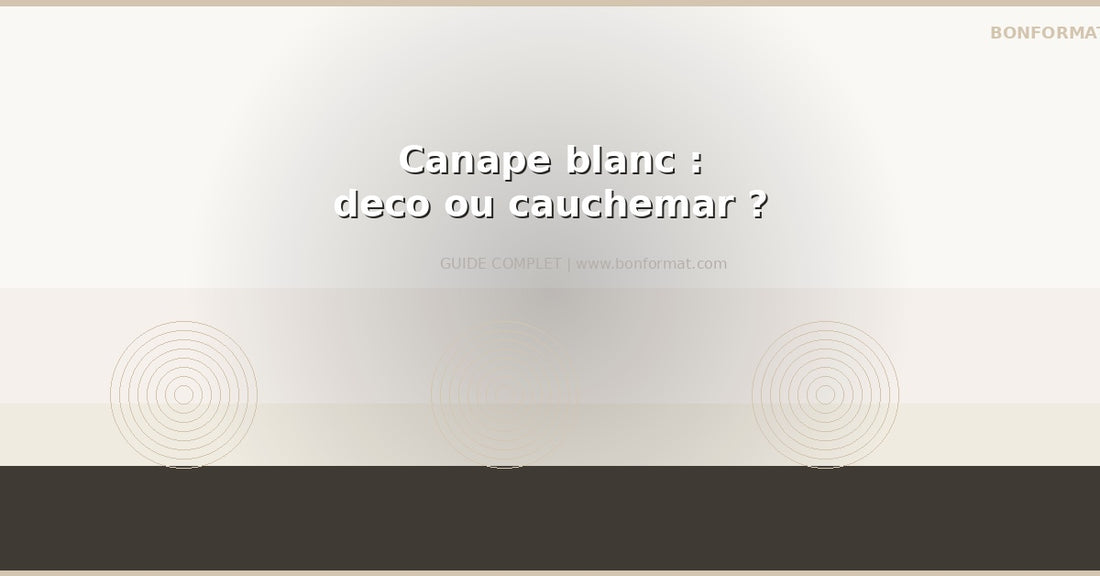 Canape blanc : idee deco ou cauchemar d'entretien ?