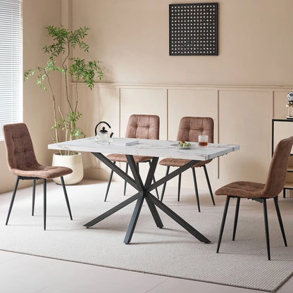 Table de salle à manger Madeleine — métal, design contemporain, rectangulaire