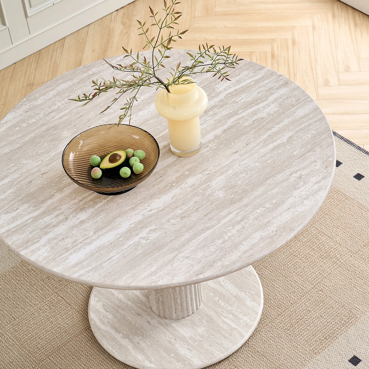 Table de salle à manger Fanny — bois massif, design contemporain, ronde