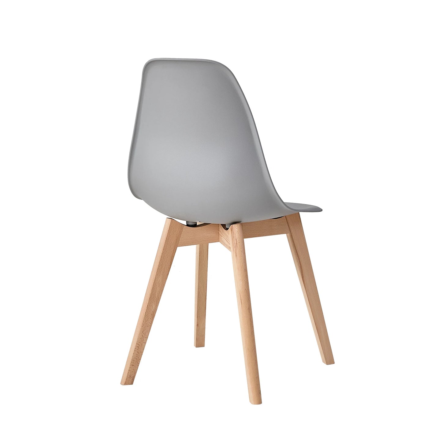 Chaise Dominique — finition blanche, bois, style nordique, rectangulaire