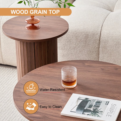 Table basse Prosper — bois, ronde