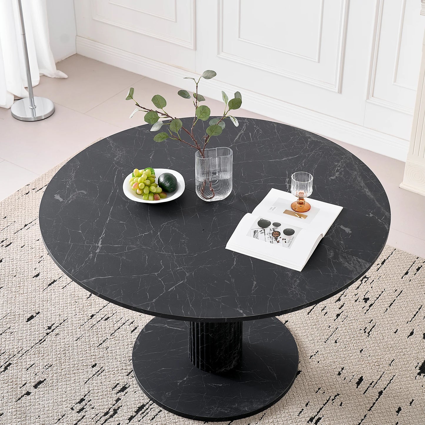 Table de salle à manger Fanny — bois massif, design contemporain, ronde