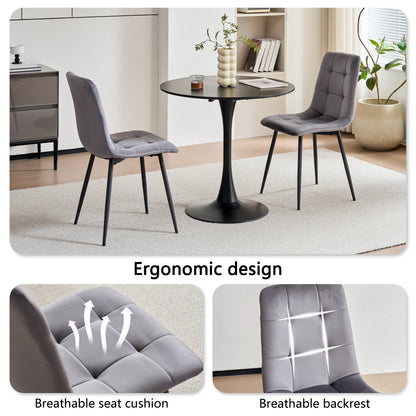 Chaise Tristan — velours, métal, lot de 6