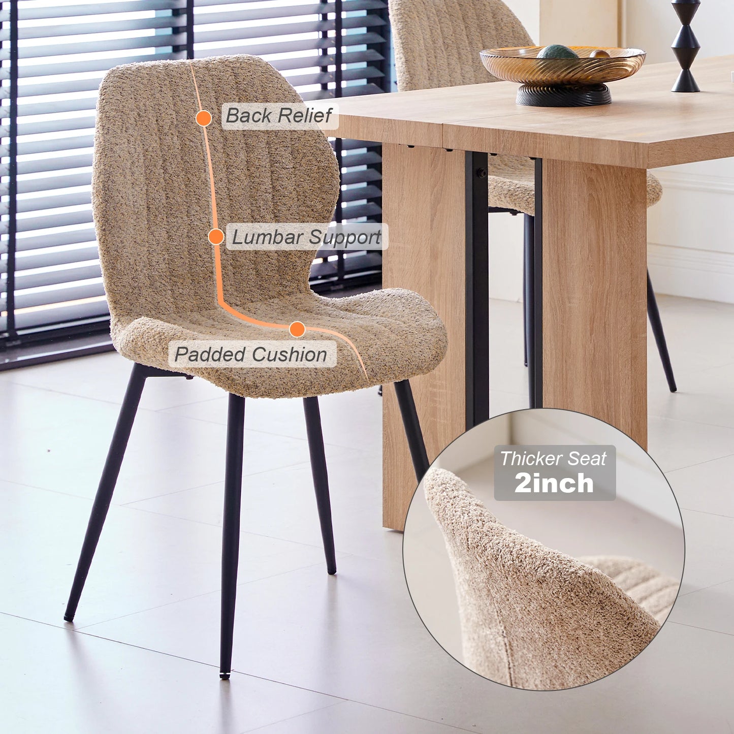 Chaise Marthe — métal, lot de 6