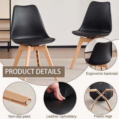 Chaise Martin — finition noir, design contemporain