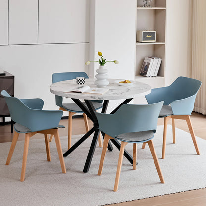 Chaise Lorraine — bois, design contemporain, avec accoudoirs