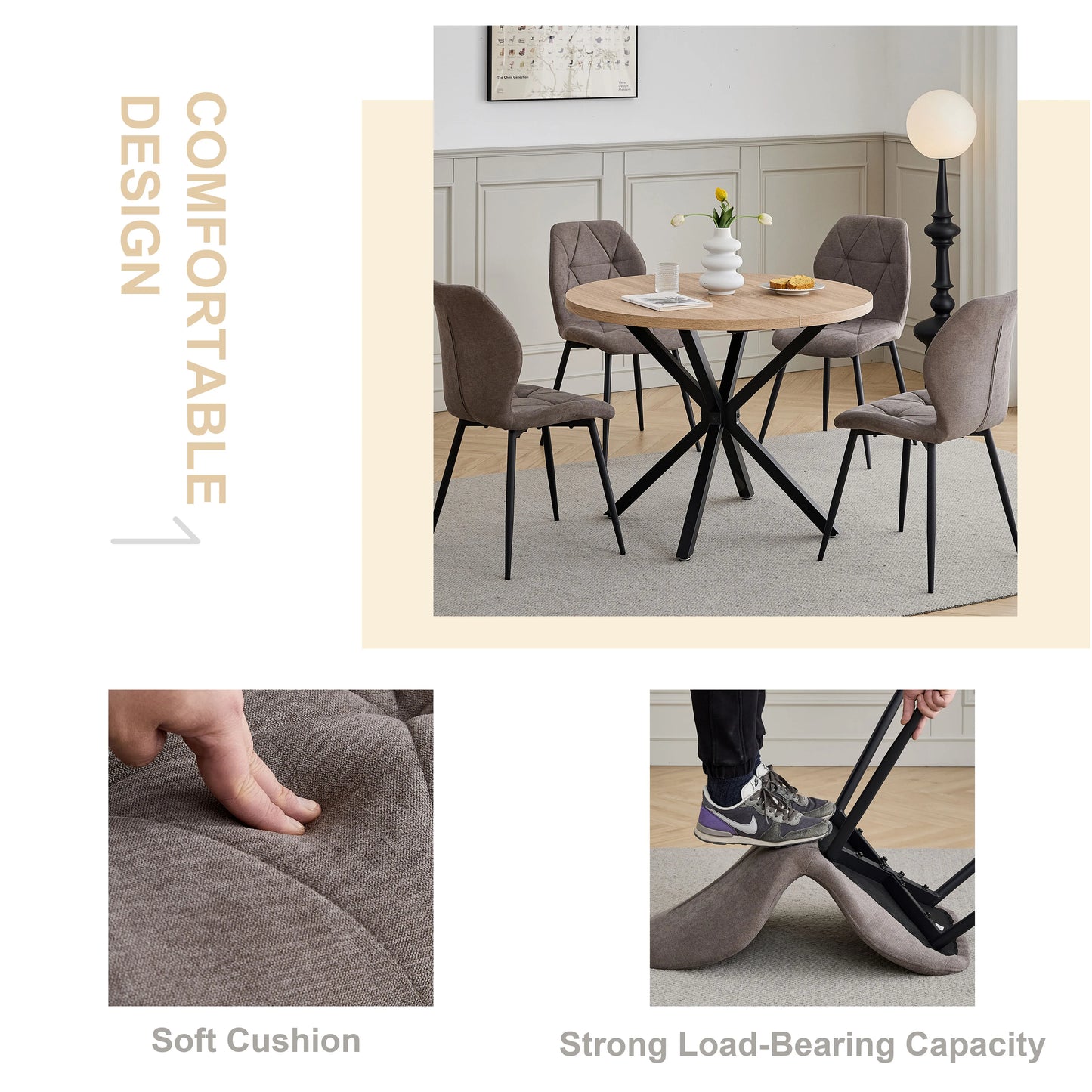 Chaise Valère — métal, lot de 6
