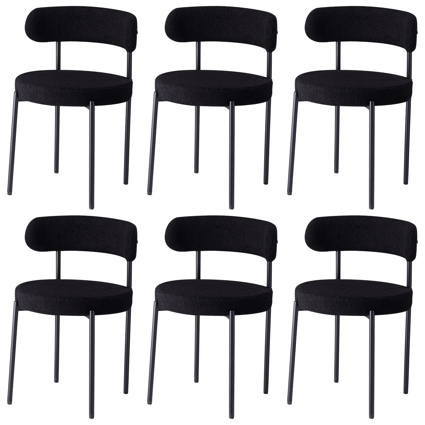 Chaise Sacha — velours, lot de 6