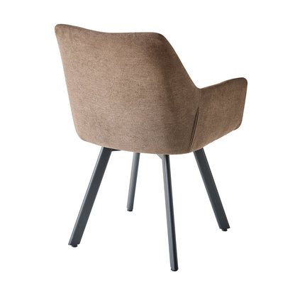 Chaise Romain — métal, design contemporain, assise pivotante, avec accoudoirs