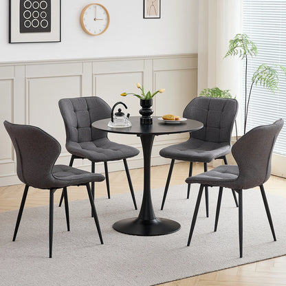 Chaise Cyril — finition noir, métal, design contemporain