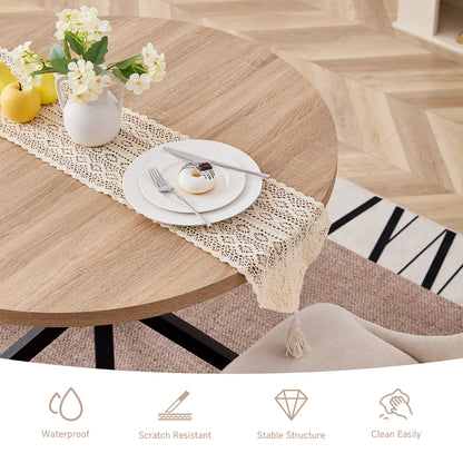 Bureau Odile — bois massif, style nordique, ronde