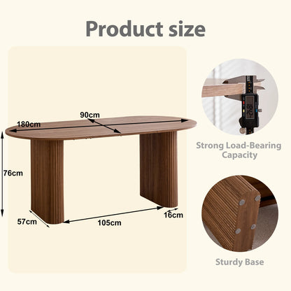 Table de salle à manger Prudence — bois, design contemporain
