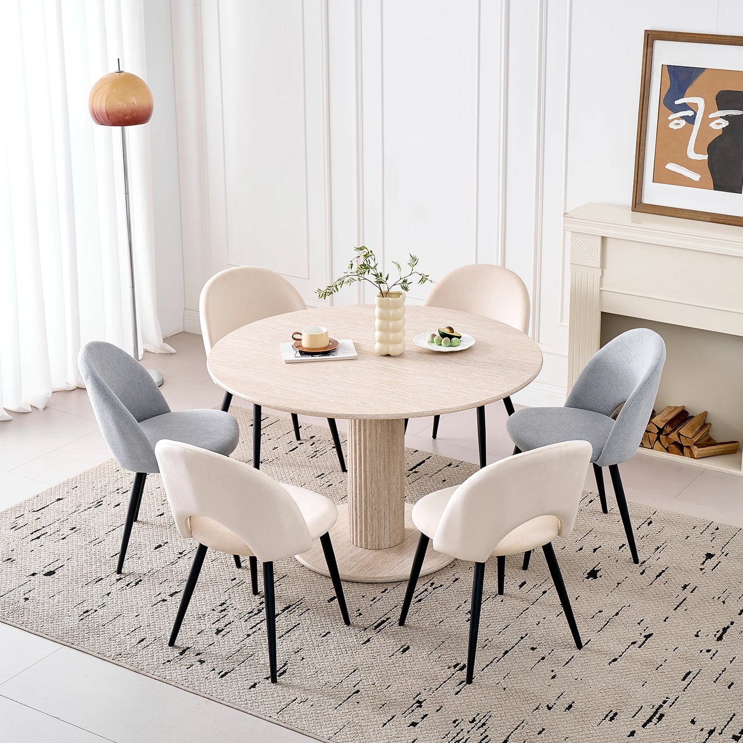 Table de salle à manger Fanny — bois massif, design contemporain, ronde