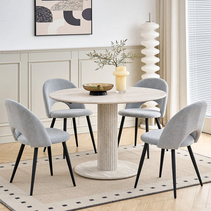Table de salle à manger Fanny — bois massif, design contemporain, ronde