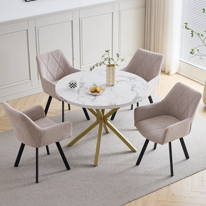 Chaise Romain — métal, design contemporain, assise pivotante, avec accoudoirs