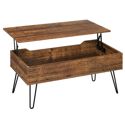 WOLTU Coffee Table with Hidden Storage Height-Adjustable Sofa Side Table Top  for Living Room Office Home Decor