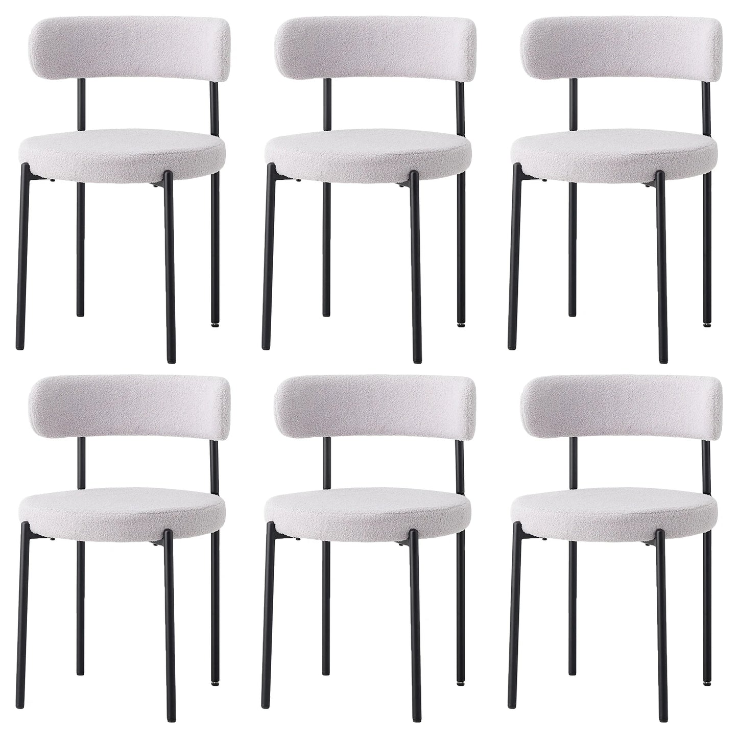 Chaise Sacha — velours, lot de 6