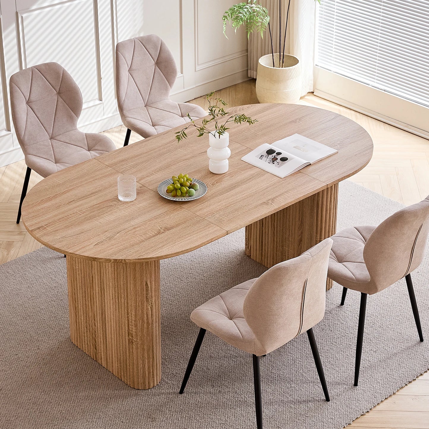 Table de salle à manger Prudence — bois, design contemporain