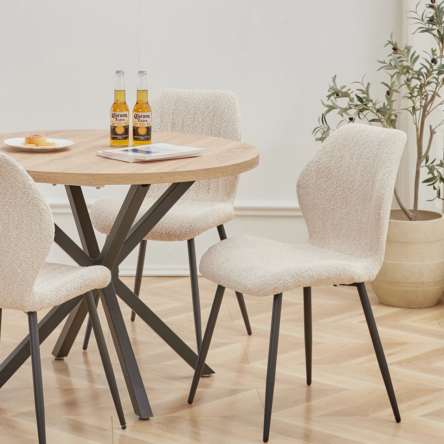 Chaise Marthe — métal, lot de 6