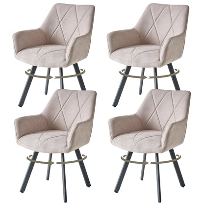 Chaise Romain — métal, design contemporain, assise pivotante, avec accoudoirs