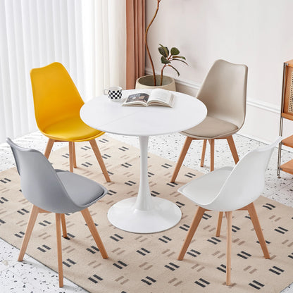 Table de salle à manger Odette — finition noir, design contemporain, ronde