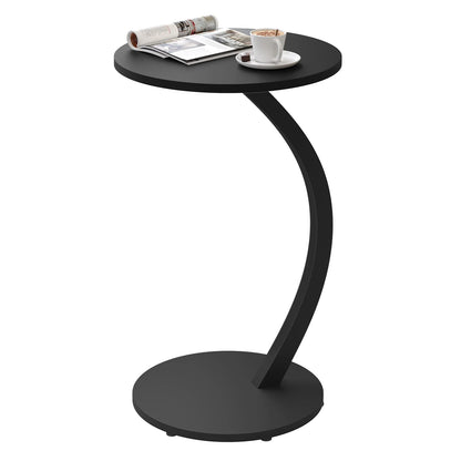 WOLTU C Shape Side Table Computer Tea Coffee Table Small Round Corner Sofa Table for Couch Bedroom Household