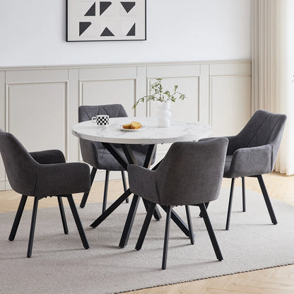 Chaise Romain — métal, design contemporain, assise pivotante, avec accoudoirs