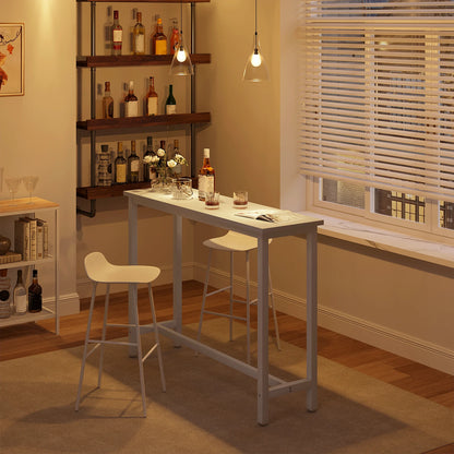 WOLTU Bar Kitchen Table Breakfast Dining Coffee Tea Table with Footrest Entrance Table Side Table Sideboards for Living Room