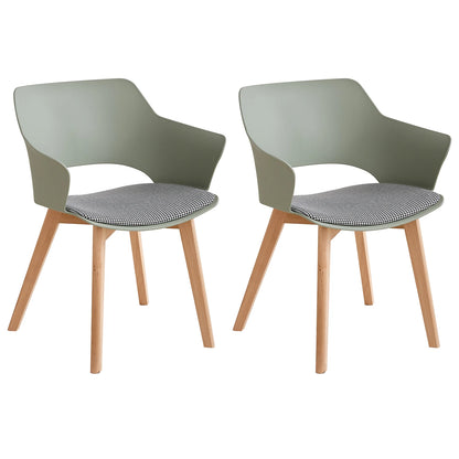 Chaise Lorraine — bois, design contemporain, avec accoudoirs