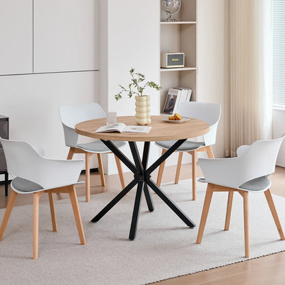 Chaise Lorraine — bois, design contemporain, avec accoudoirs