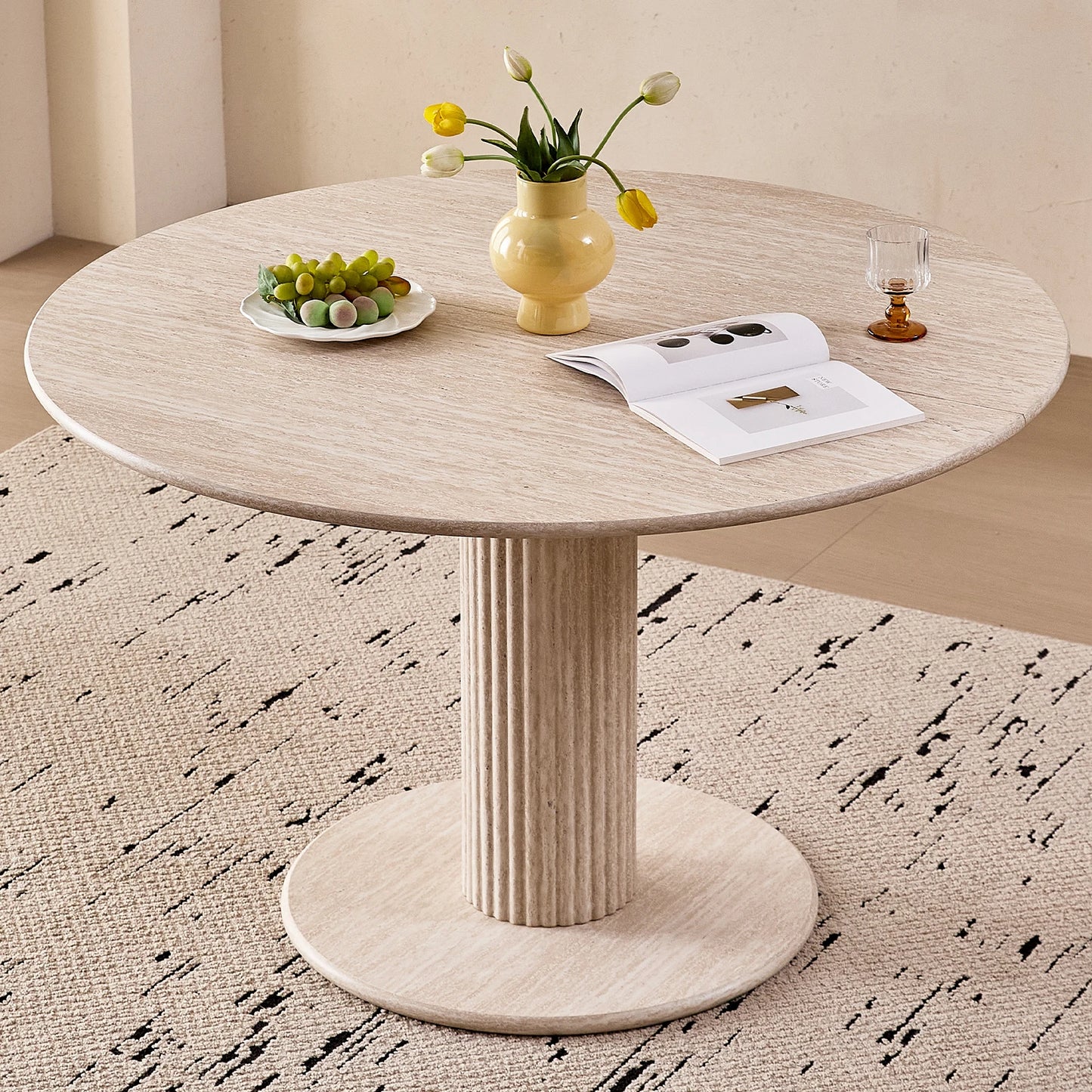 Table de salle à manger Fanny — bois massif, design contemporain, ronde