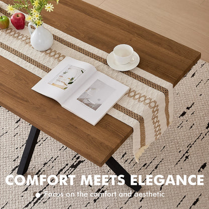 Table de salle à manger Madeleine — métal, design contemporain, rectangulaire