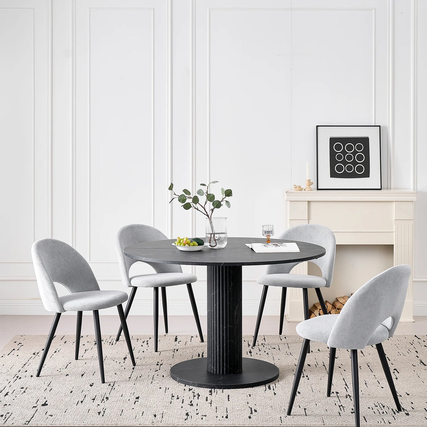 Table de salle à manger Fanny — bois massif, design contemporain, ronde