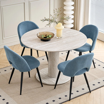 Table de salle à manger Fanny — bois massif, design contemporain, ronde