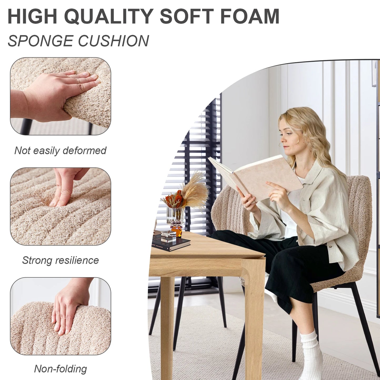 Chaise Marthe — métal, lot de 6