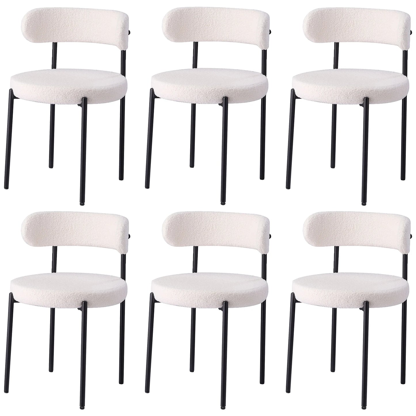 Chaise Sacha — velours, lot de 6
