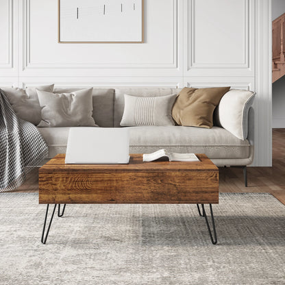 WOLTU Coffee Table with Hidden Storage Height-Adjustable Sofa Side Table Top  for Living Room Office Home Decor