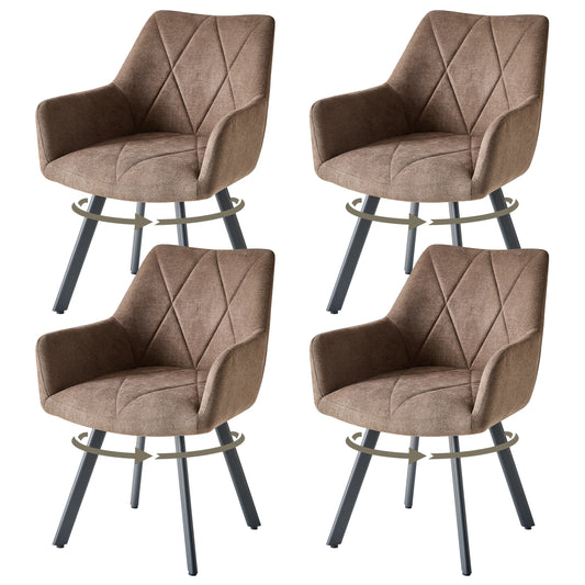 Chaise Romain — métal, design contemporain, assise pivotante, avec accoudoirs