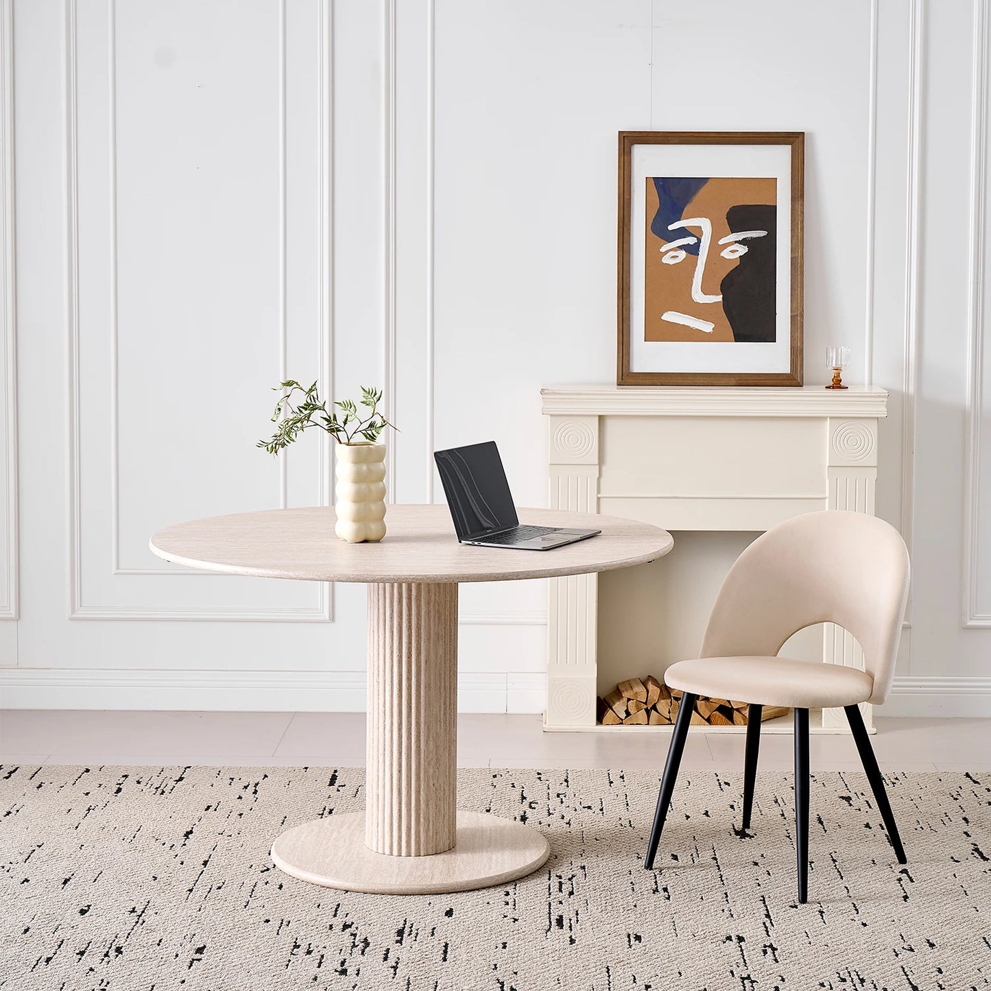 Table de salle à manger Fanny — bois massif, design contemporain, ronde