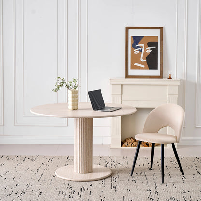 Table de salle à manger Fanny — bois massif, design contemporain, ronde