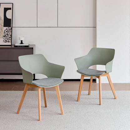 Chaise Lorraine — bois, design contemporain, avec accoudoirs