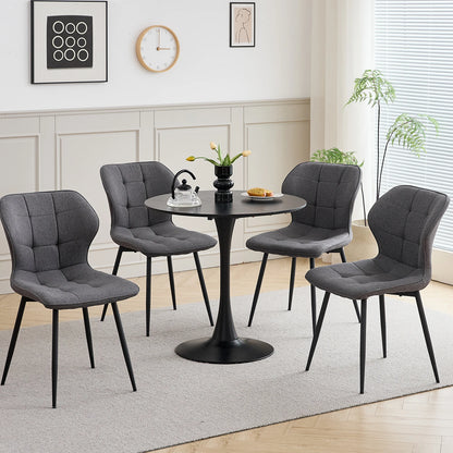 Chaise Cyril — finition noir, métal, design contemporain