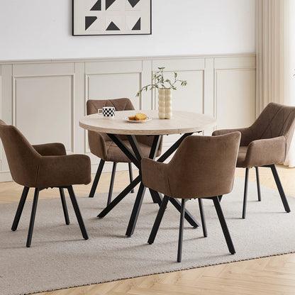 Chaise Romain — métal, design contemporain, assise pivotante, avec accoudoirs